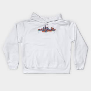 Milwaukee Watercolor Skyline Kids Hoodie